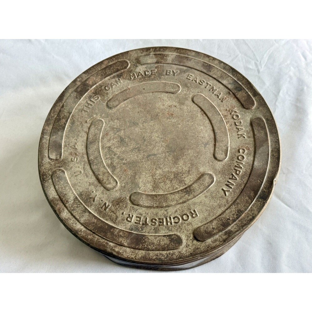 Vintage Eastman Kodak Company Tin Film Can 10" Rochester NY USA